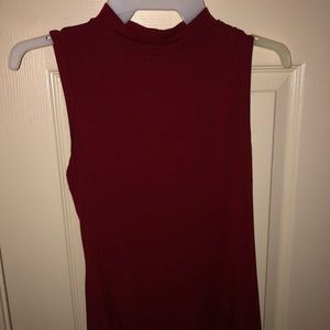 no sleeve high neck